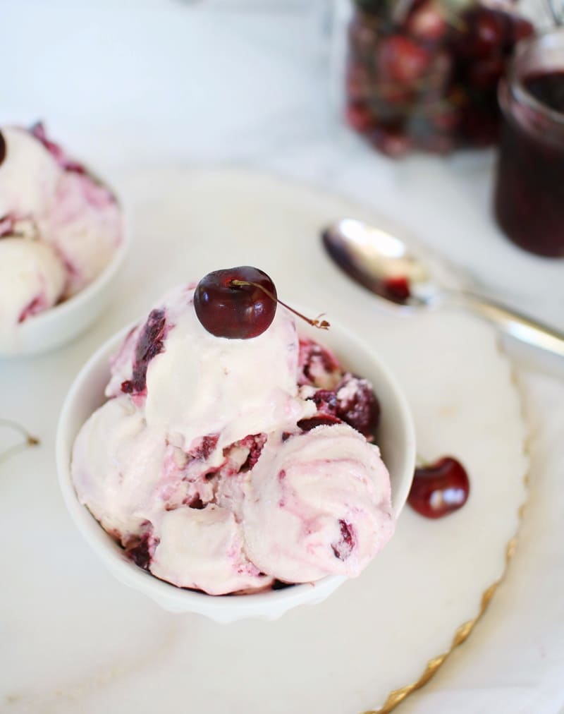 Cherry Bourbon Vanilla Ice Cream
