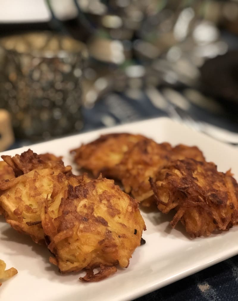 Gluten-Free Latkes with Vegan Crème Fraiche