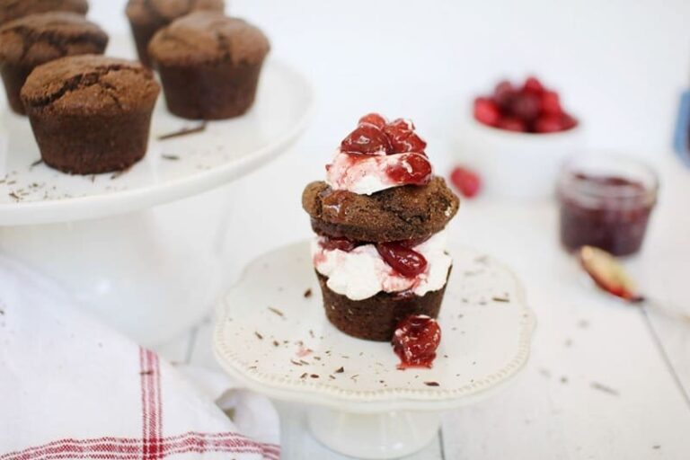 layered black forest cupcakes